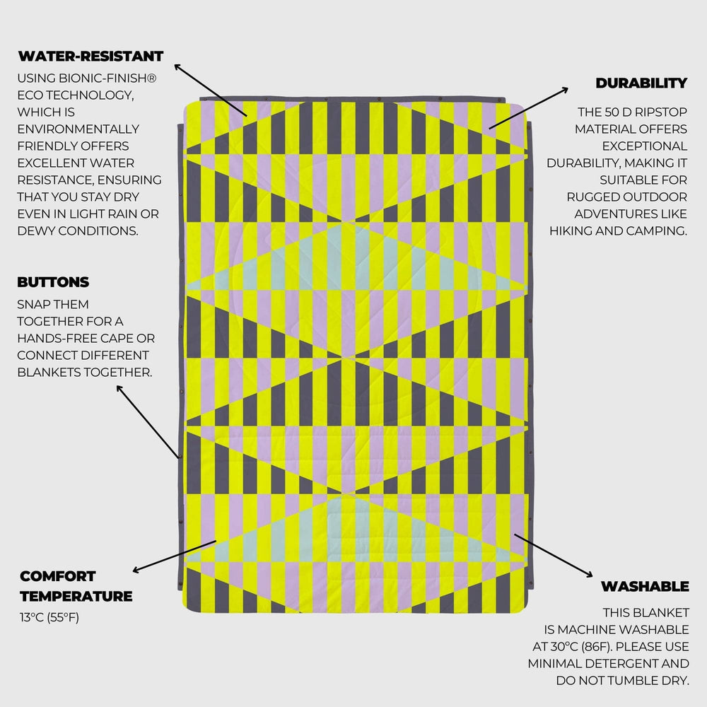 VOITED Recycled Ripstop Outdoor Camping Blanket - Stardust Valley