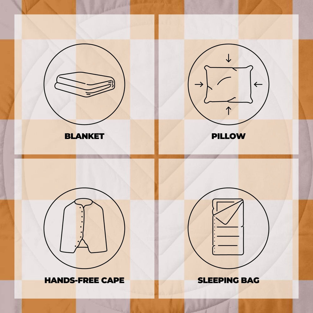 VOITED Recycled Ripstop Outdoor Camping Blanket - Suns Out/Sundial