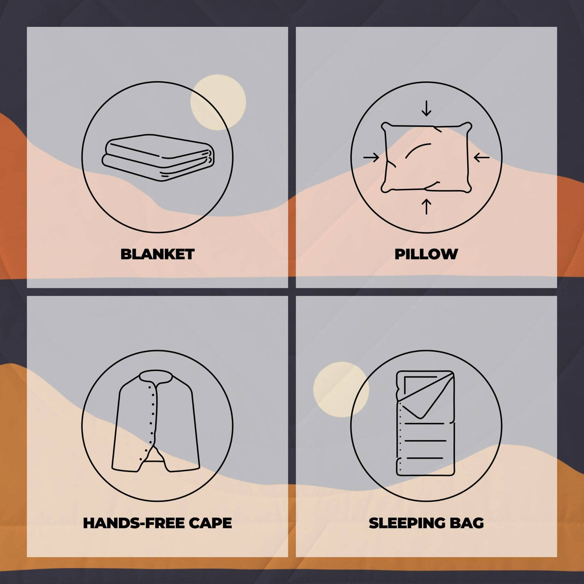VOITED Recycled Ripstop Outdoor Camping Blanket - Trailtrekker