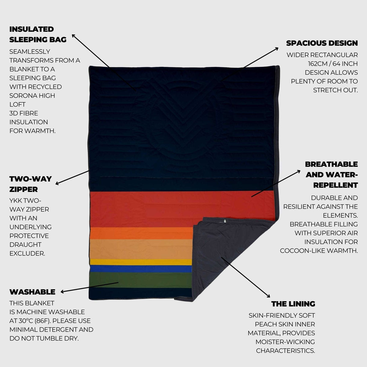 VOITED Slumber Zip Sack Blanket - Origin