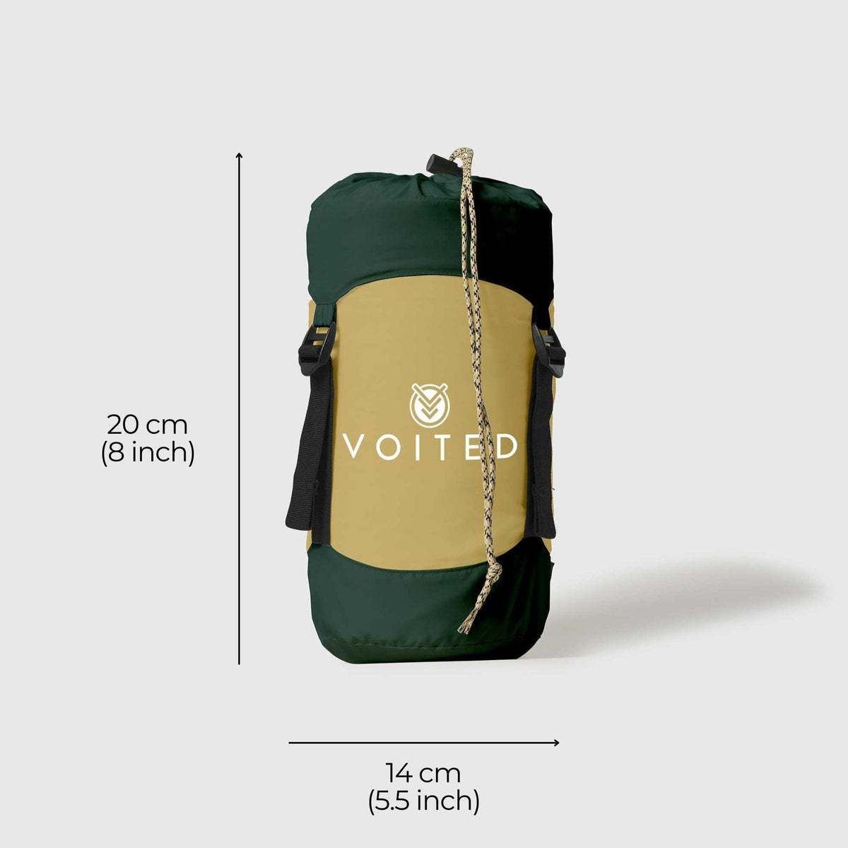 VOITED Recycled Ripstop Travel Blanket - Green Gabels / Dusty Sand