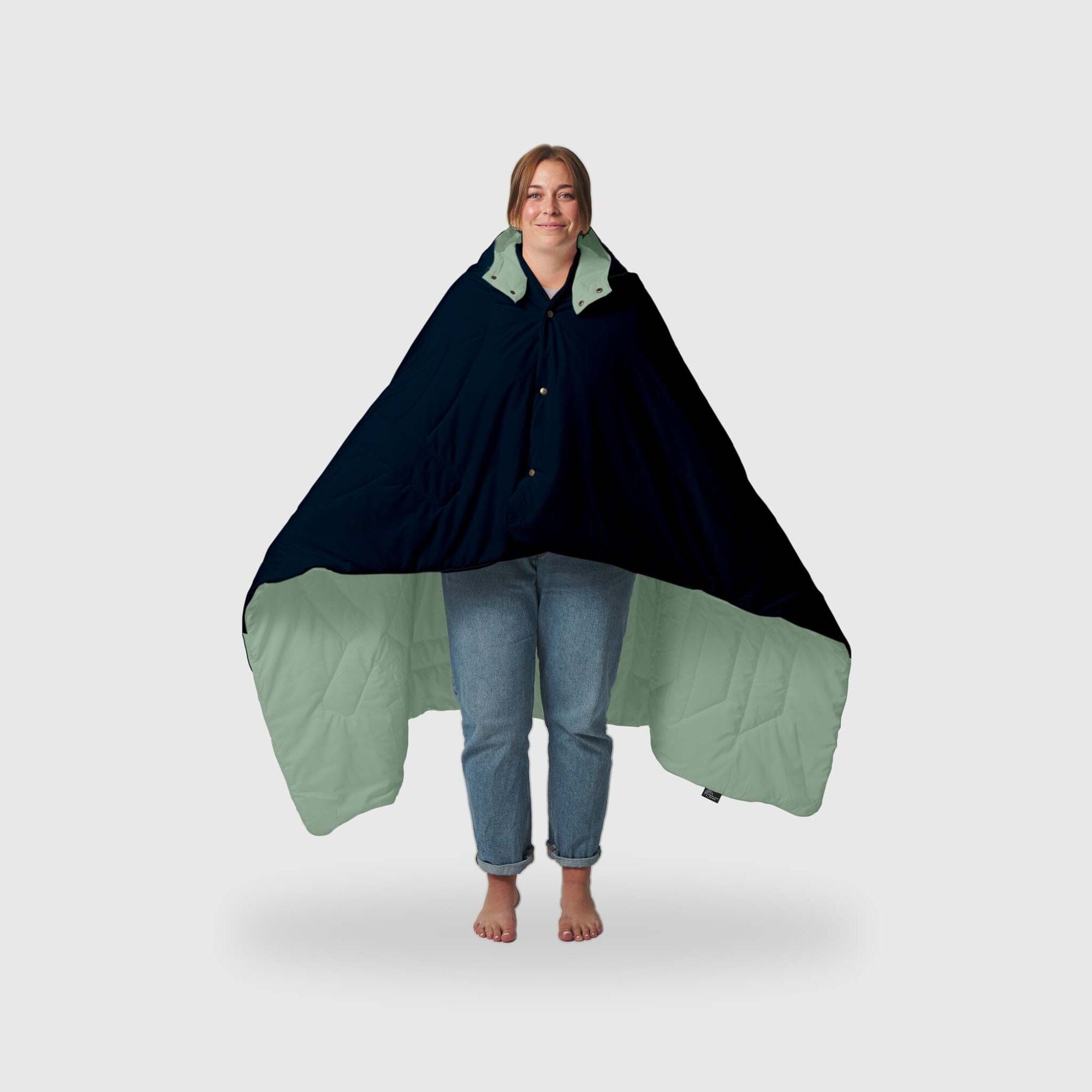 Color Cloud Cloak with Hood and Pockets offers Micro Mink Lined Jacket