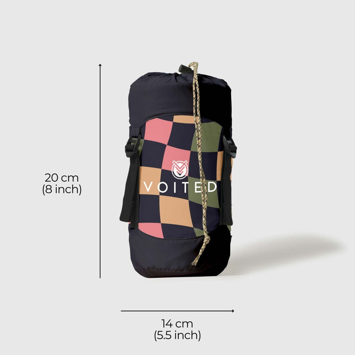 VOITED Recycled Ripstop Travel Blanket - Wavecheck/Graphite