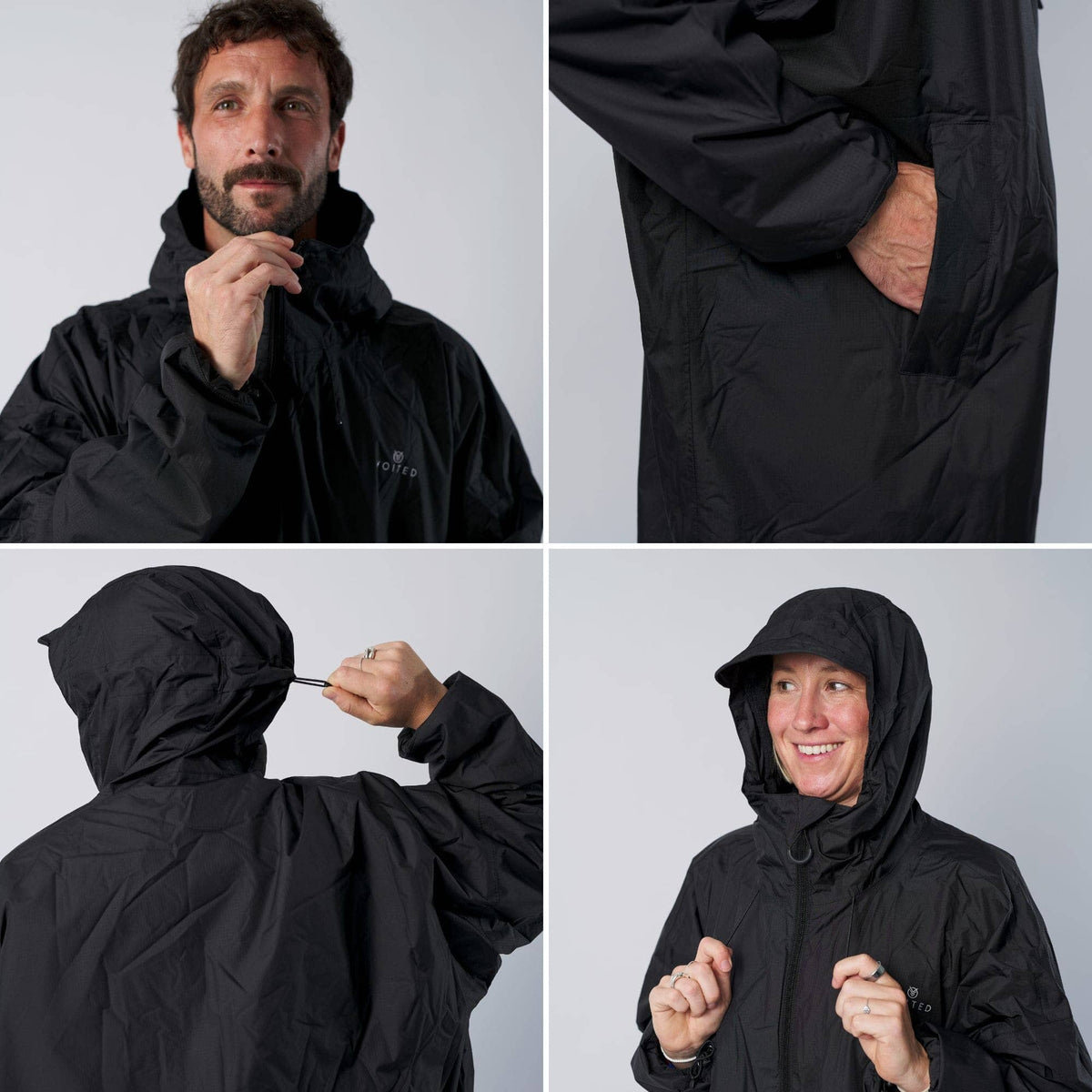 VOITED Allweather Coat - Black