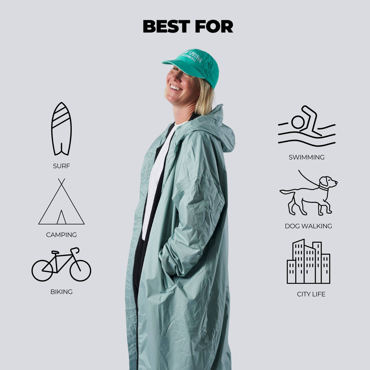 VOITED Allweather Coat - Eucalyptus