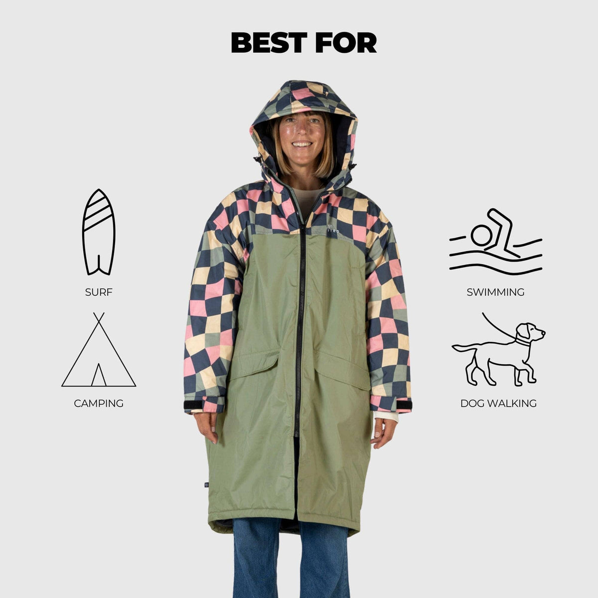 VOITED 3rd Edition Outdoor Changing Robe & Drycoat for Surfing, Camping, Vanlife & Wild Swimming - Wavecheck