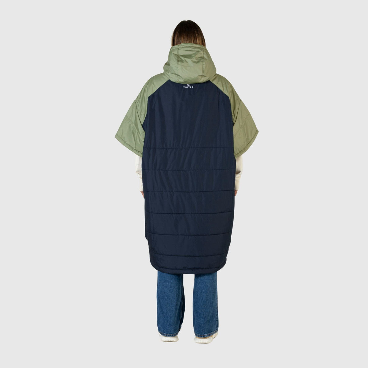 VOITED 3rd Edition Outdoor Poncho for Surfing, Camping, Vanlife & Wild Swimming - Ocean Navy/Olive