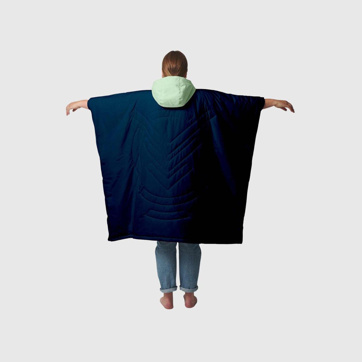 VOITED Trooper Outdoor Premium Poncho-Blanket - Ocean Navy / Cameo Green