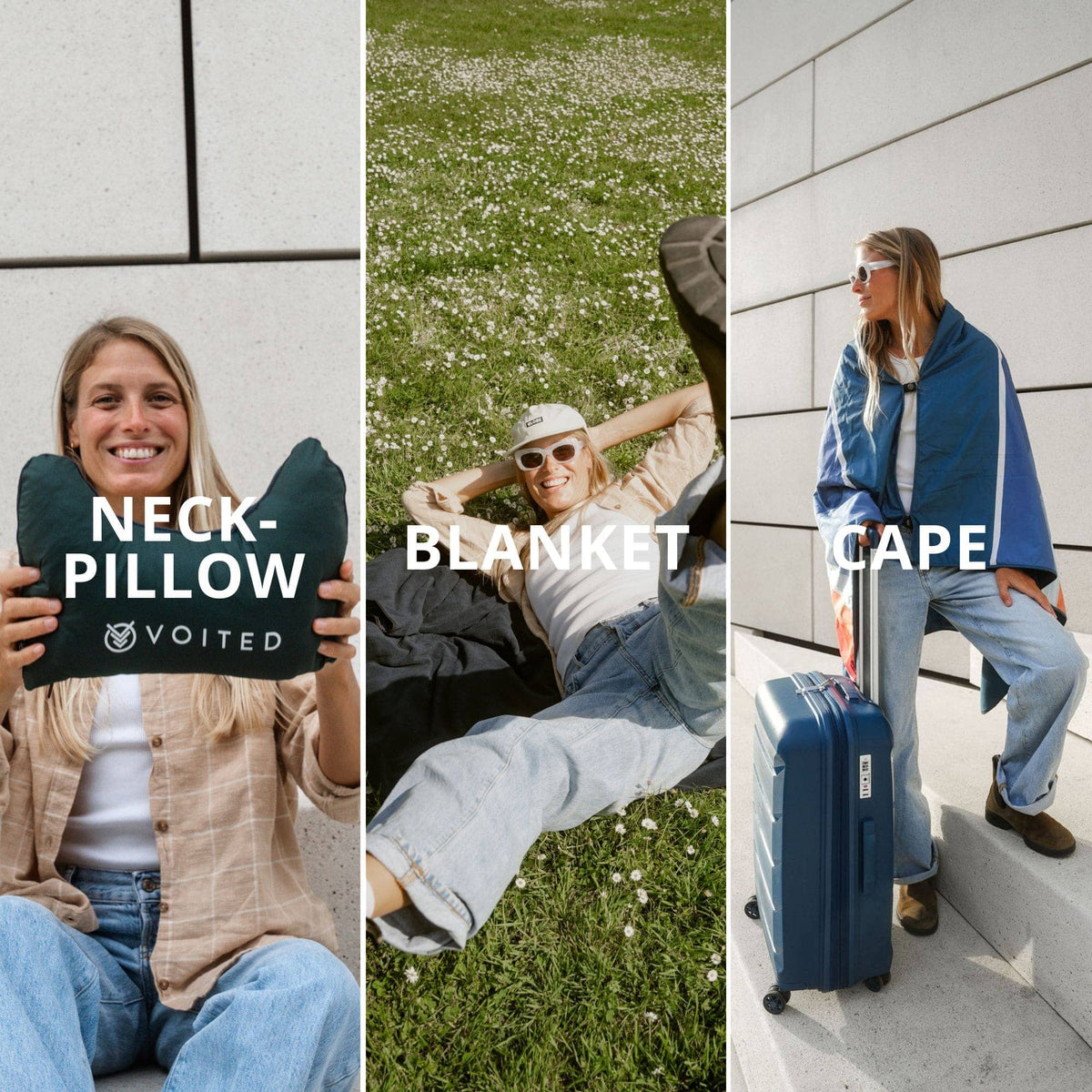 VOITED NeckPack Travel Blanket - Camp Vibes Two