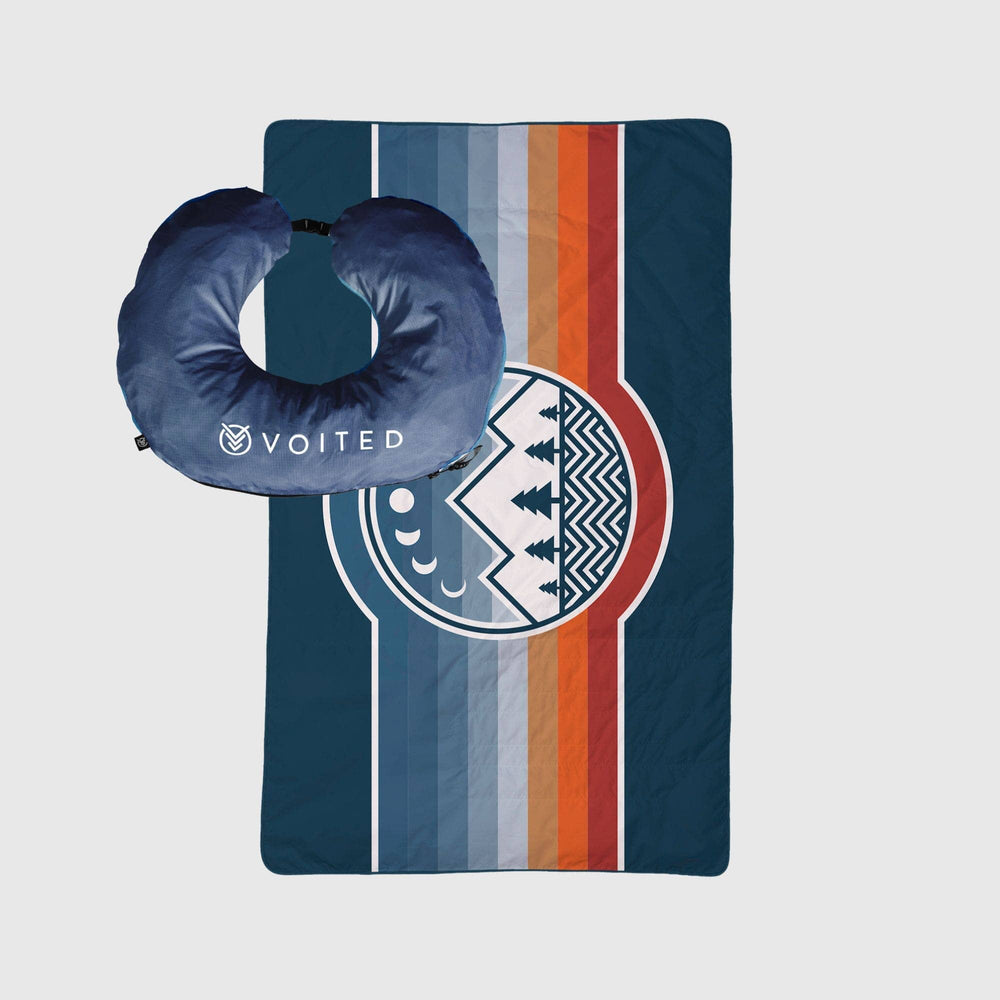 VOITED NeckPack™ Travel PillowBlanket™ - Camp Vibes Two