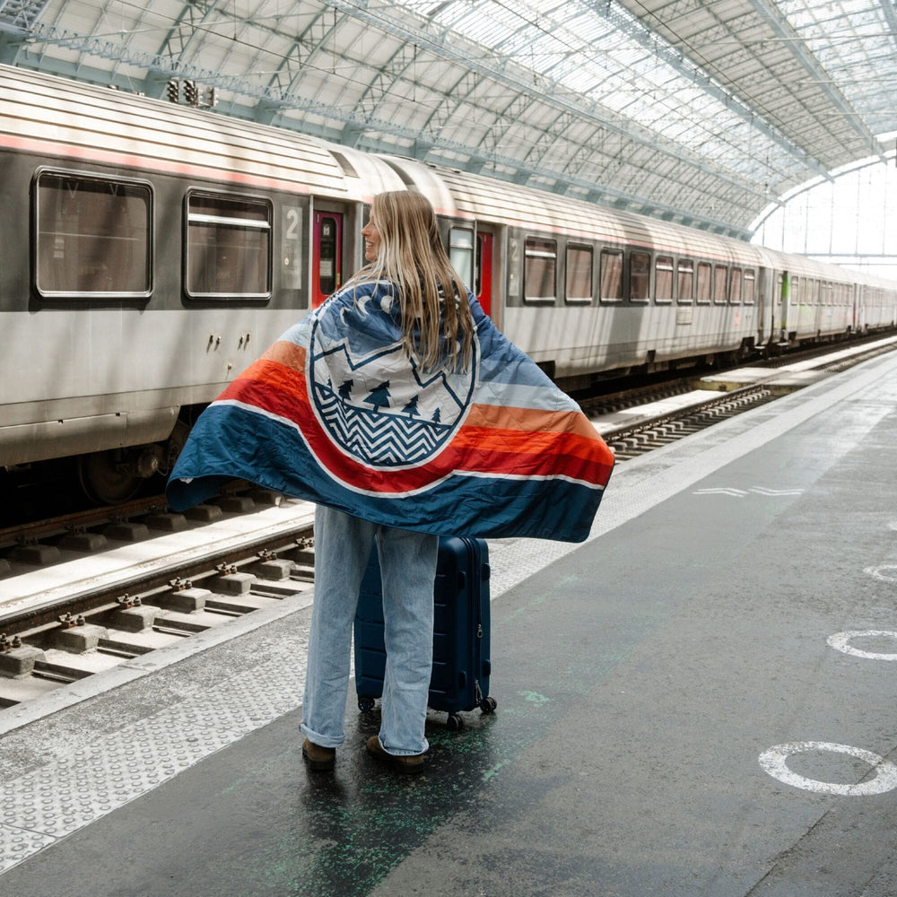 VOITED NeckPack™ Travel PillowBlanket™ - Camp Vibes Two