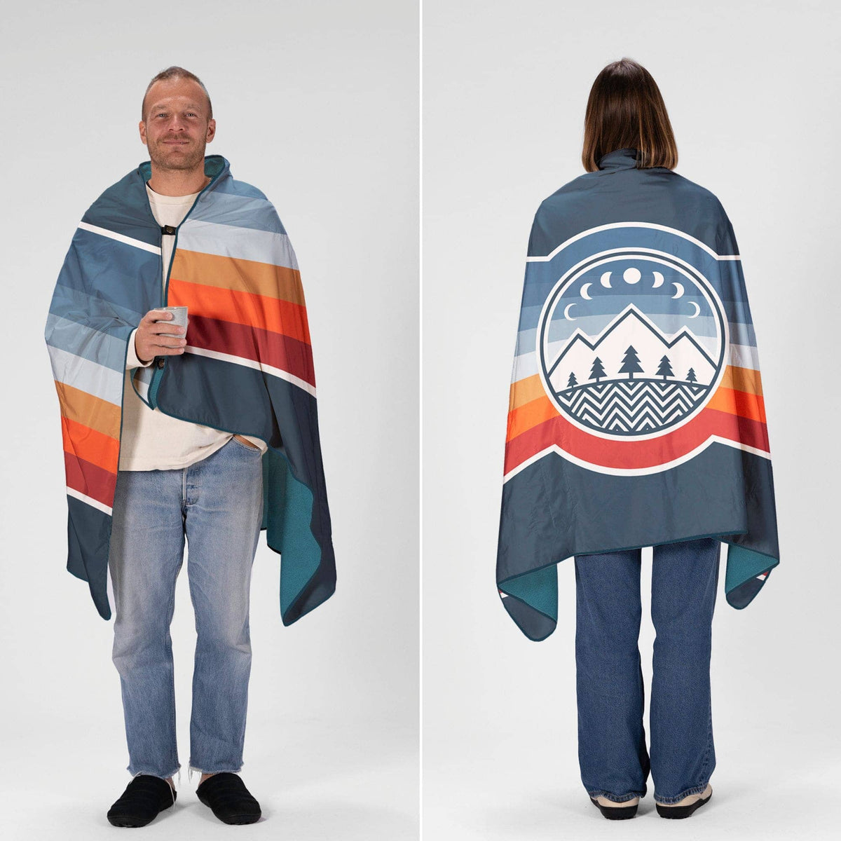 VOITED NeckPack™ Travel PillowBlanket™ - Camp Vibes Two