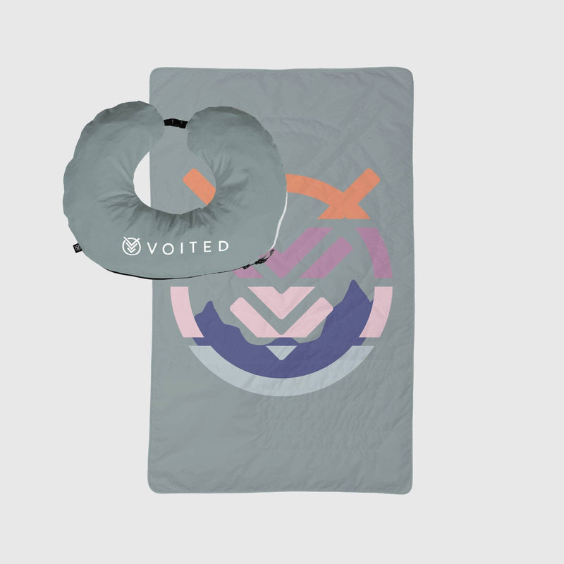 VOITED NeckPack™ Travel PillowBlanket™ - Echo Bloom