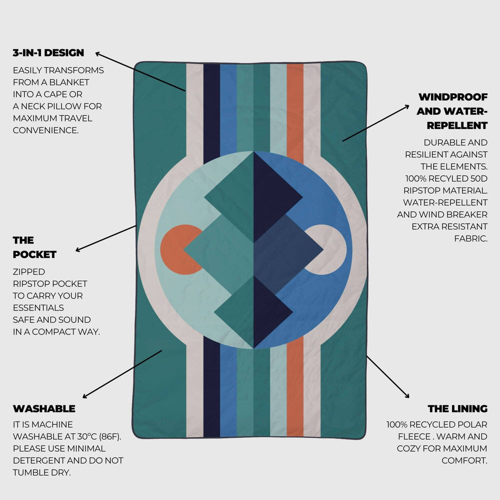 VOITED NeckPack™ Travel PillowBlanket™ - Luna Creek