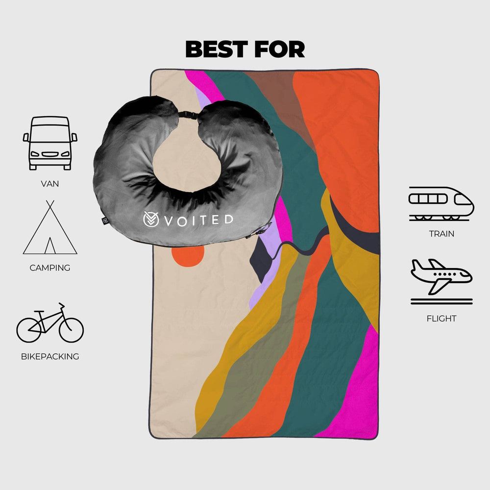 VOITED NeckPack™ Travel PillowBlanket™ - Mystic Ridge