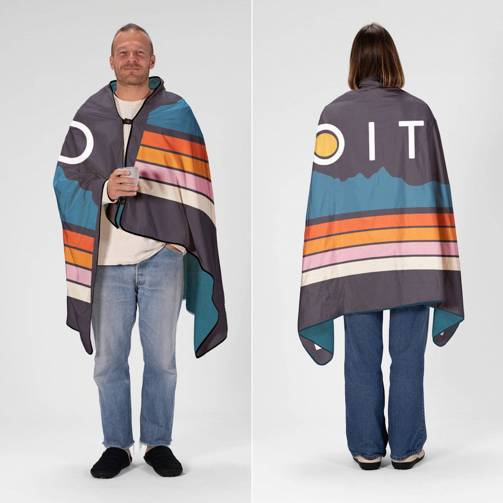 VOITED NeckPack Travel Pillow Blanket - Peaks