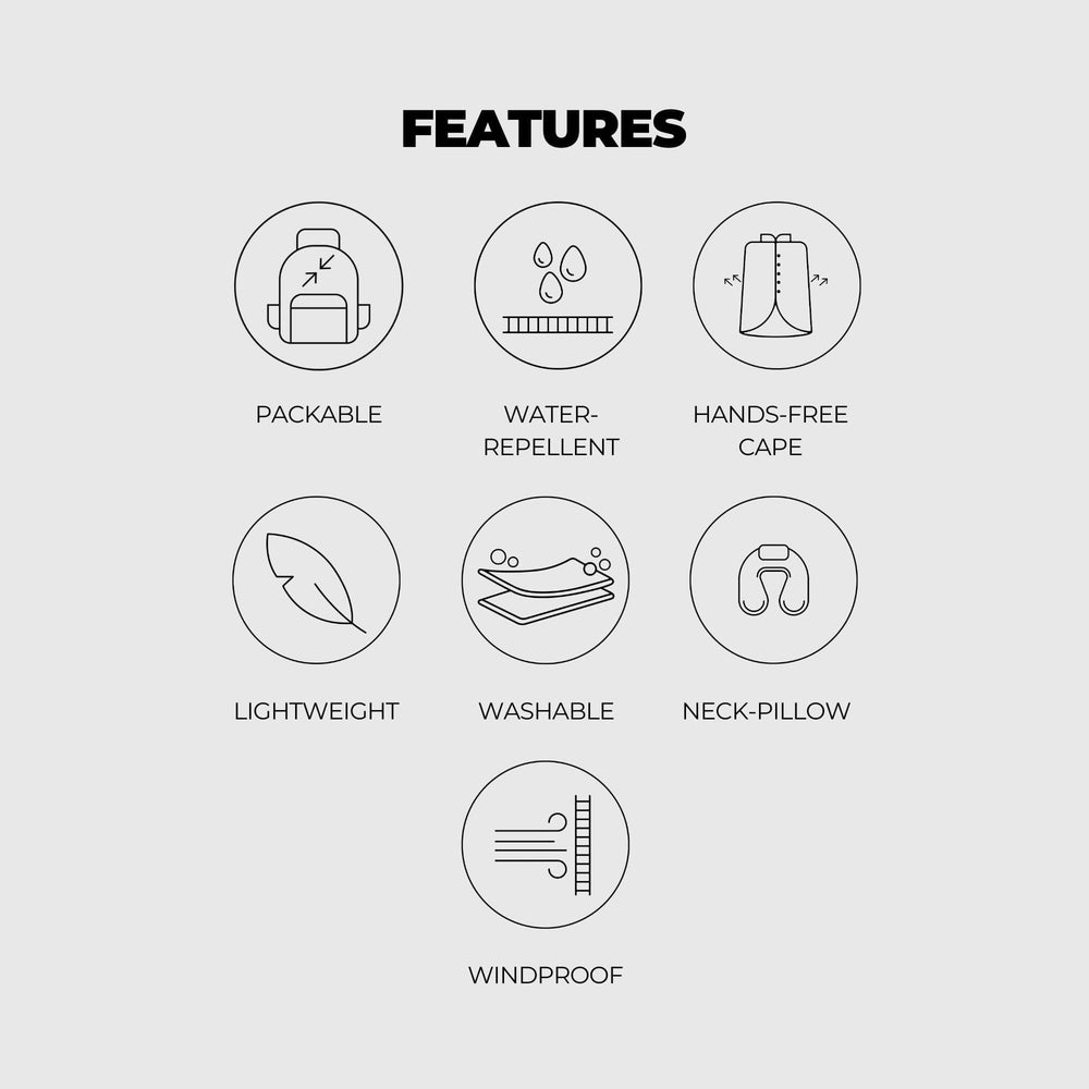 VOITED NeckPack Travel Pillow Blanket - Peaks