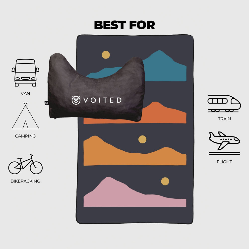 VOITED NeckPack Travel Pillow Blanket - Trailtrekker