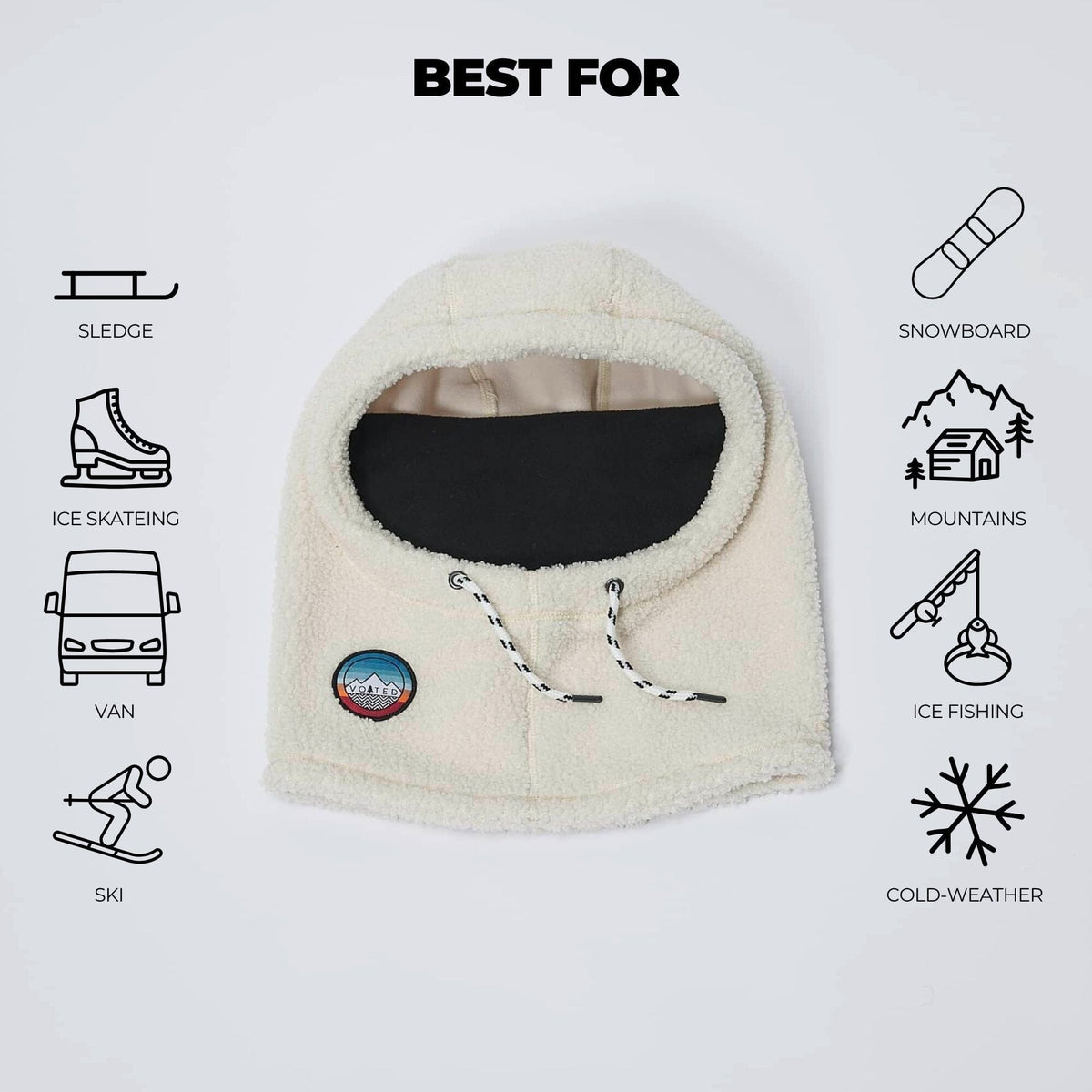 VOITED Polar Fleece Hood - Birch