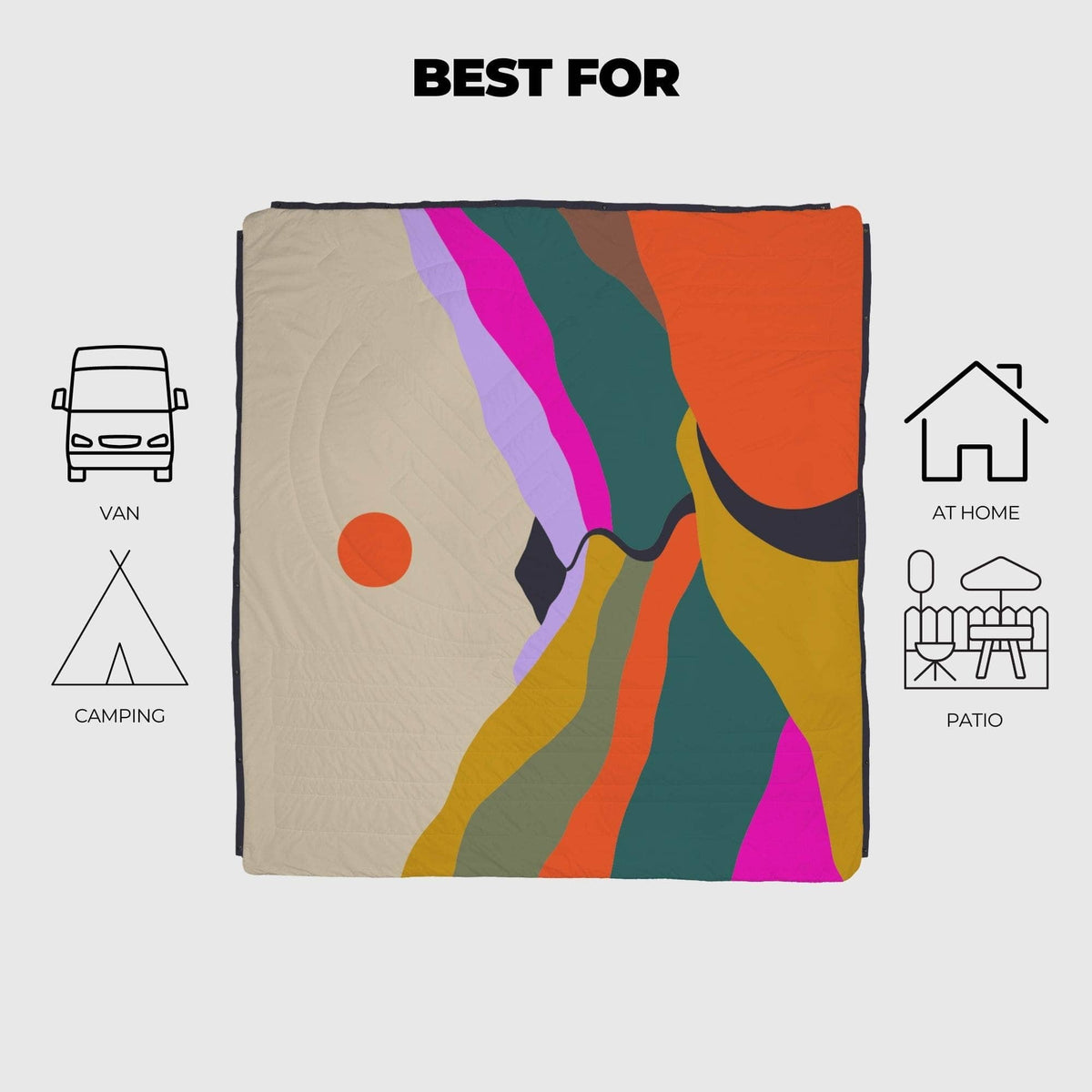 VOITED Queen CloudTouch® Indoor/Outdoor Camping Blanket - Mystic Ridge