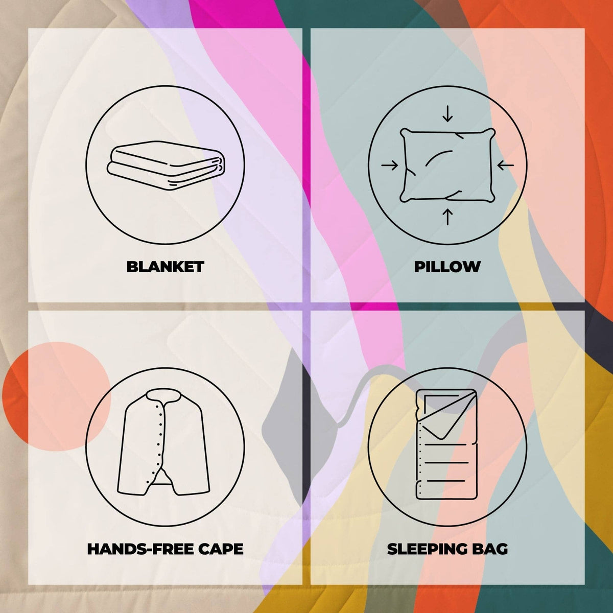 VOITED Queen CloudTouch® Indoor/Outdoor Camping Blanket - Mystic Ridge