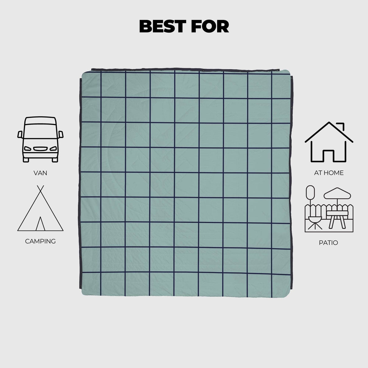 VOITED Queen CloudTouch® Indoor/Outdoor Camping Blanket - Pool
