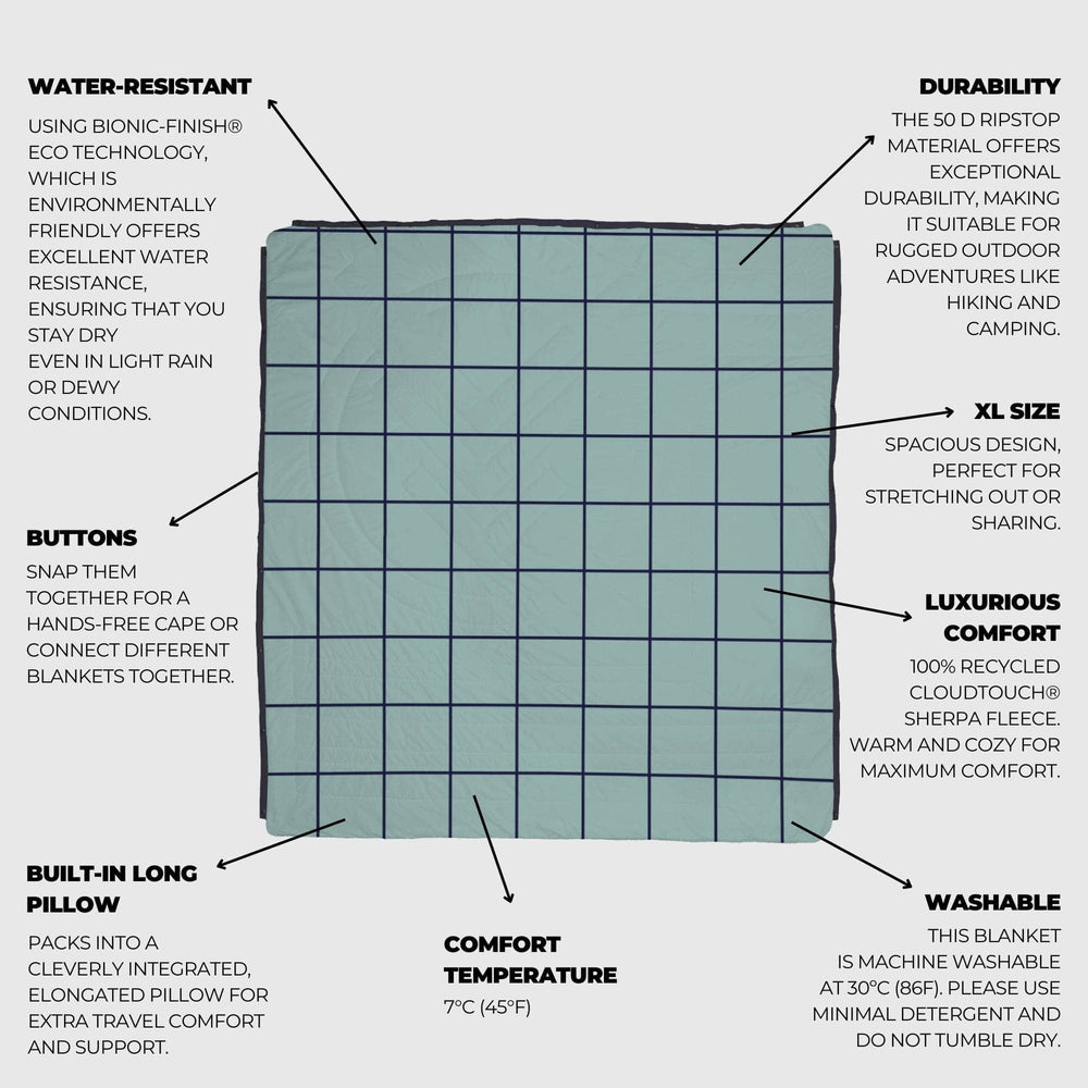 VOITED Queen CloudTouch® Indoor/Outdoor Camping Blanket - Pool