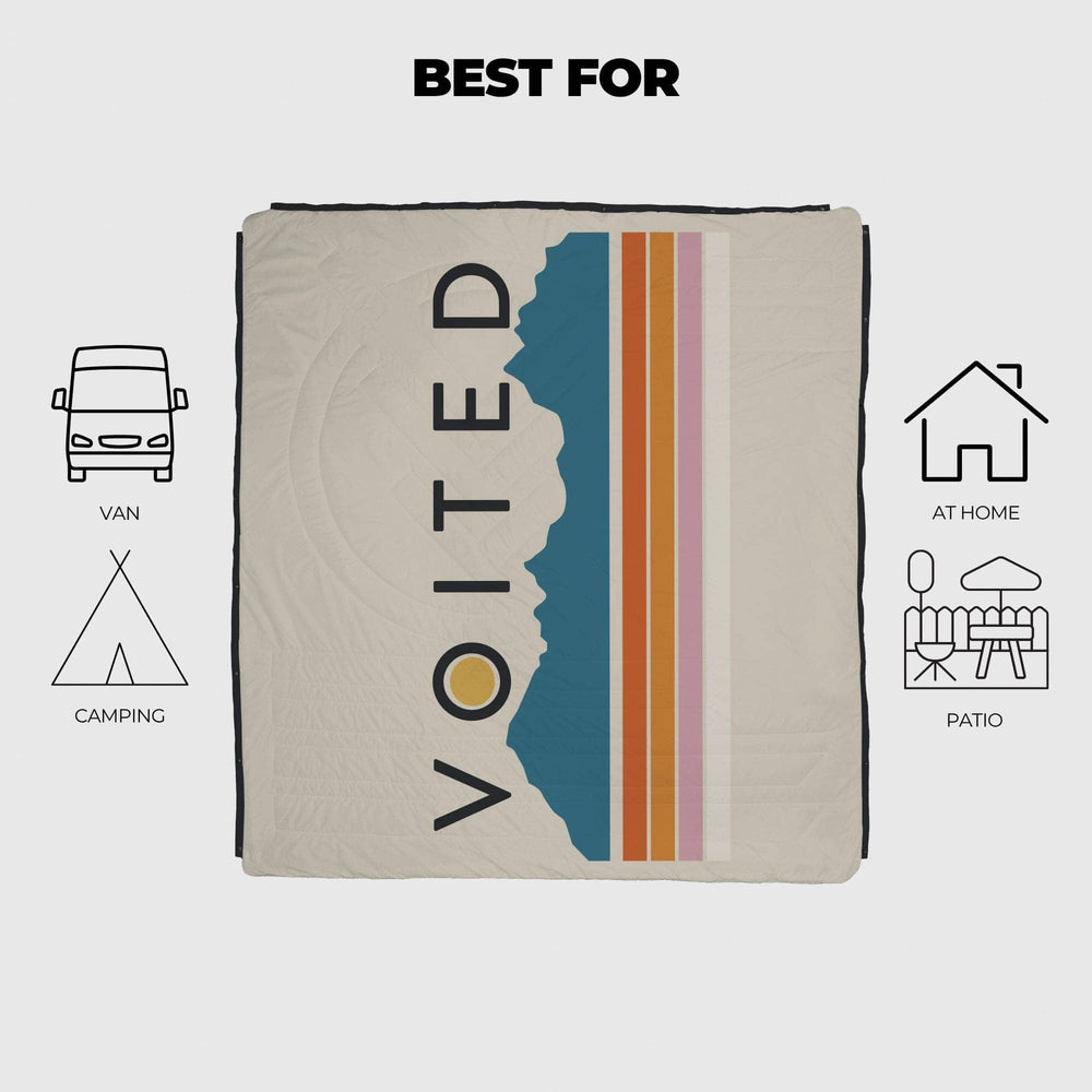 VOITED Queen CloudTouch® Indoor/Outdoor Camping Blanket  - Snowy Peak