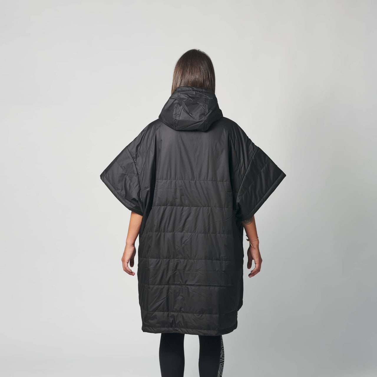 VOITED Surf Inspired Hooded Poncho with a TowelLike Inside Black