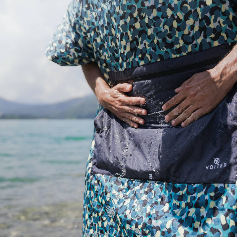 VOITED Surf Inspired Hooded Poncho with a TowelLike Inside An Tracks