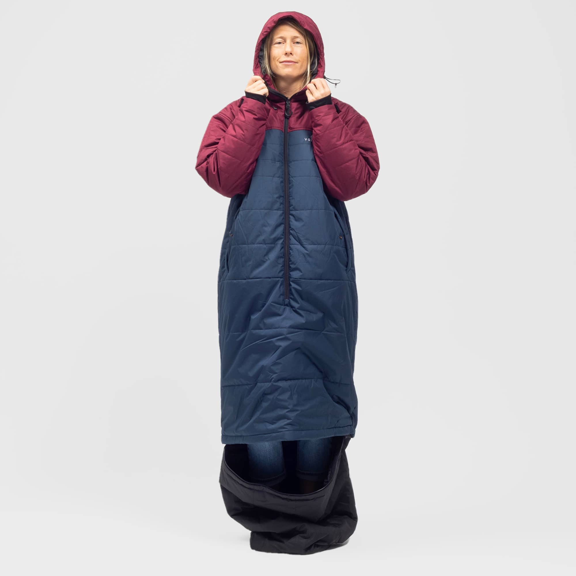 VOITED Wearable Blanket Coat & Sleeping Bag in One - Cardinal