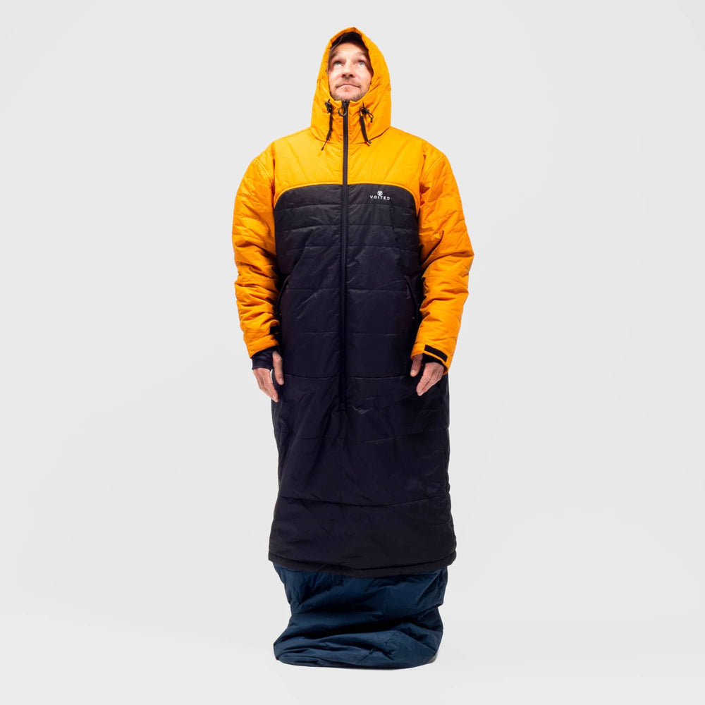 VOITED Wearable Blanket Coat & Sleeping Bag in One Desert / Black